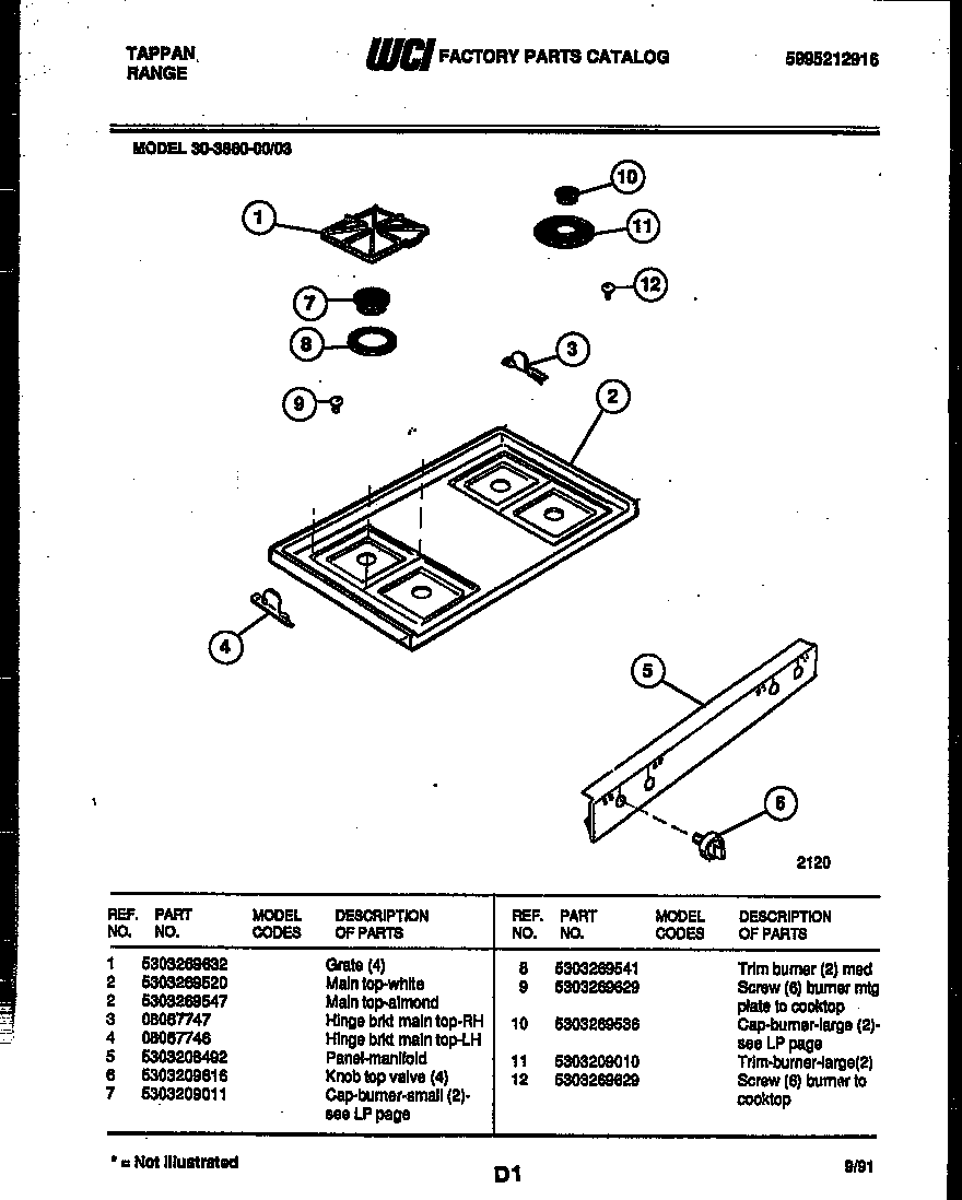 Cooktop parts