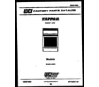Tappan 30-2241-23-01 cover page diagram