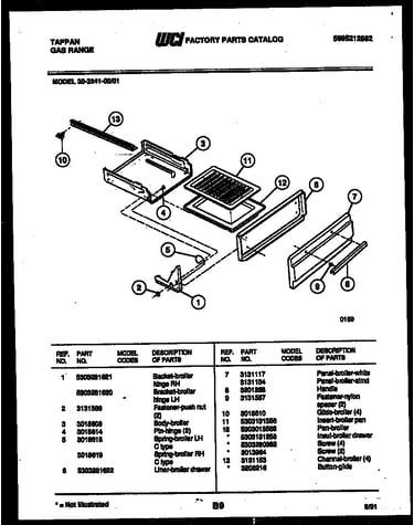 Broiler drawer parts