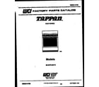 Tappan 36-3272-00-10 cover page diagram