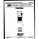 Tappan 72-3989-00-05 cover page diagram