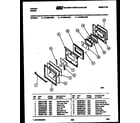 Tappan 72-3989-00-04 lower oven door parts diagram