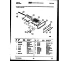 Tappan 30-2251-00-01 broiler drawer parts diagram