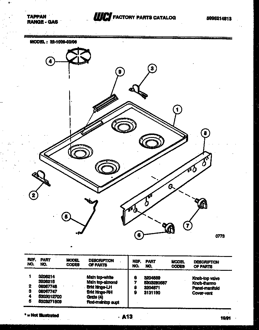 Cooktop parts