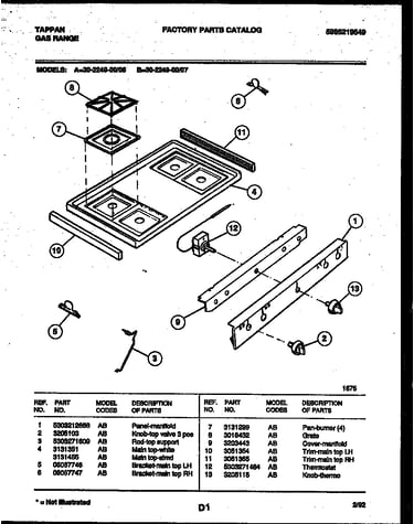 Cooktop parts