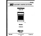 Tappan 30-4980-00-04 cover page diagram