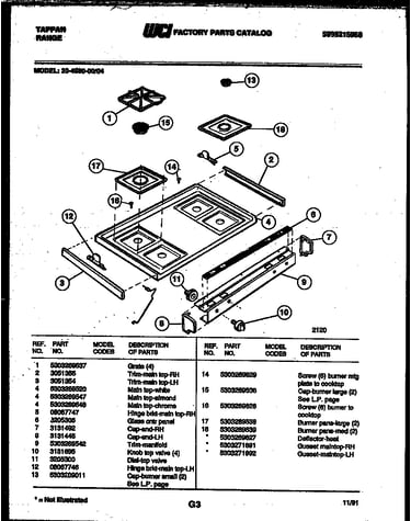 Cooktop parts