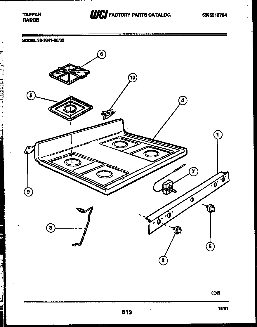 COOKTOP PARTS