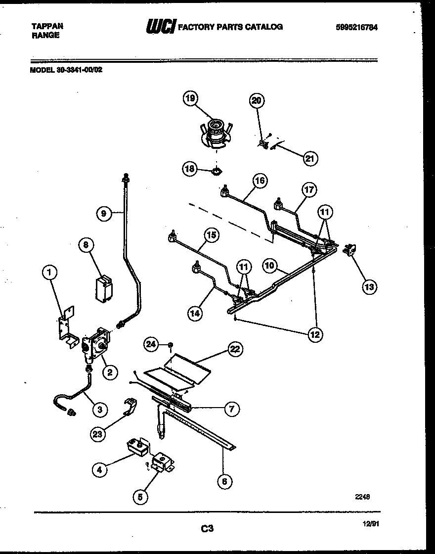 BURNER, MANIFOLD AND GAS CONTROL