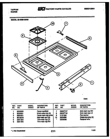 Cooktop parts