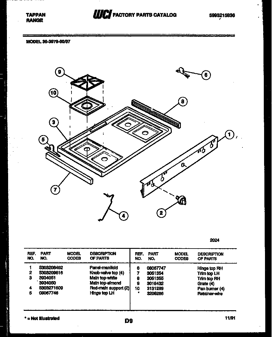 COOKTOP PARTS