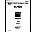 Tappan 30-3649-00-06 cover page diagram