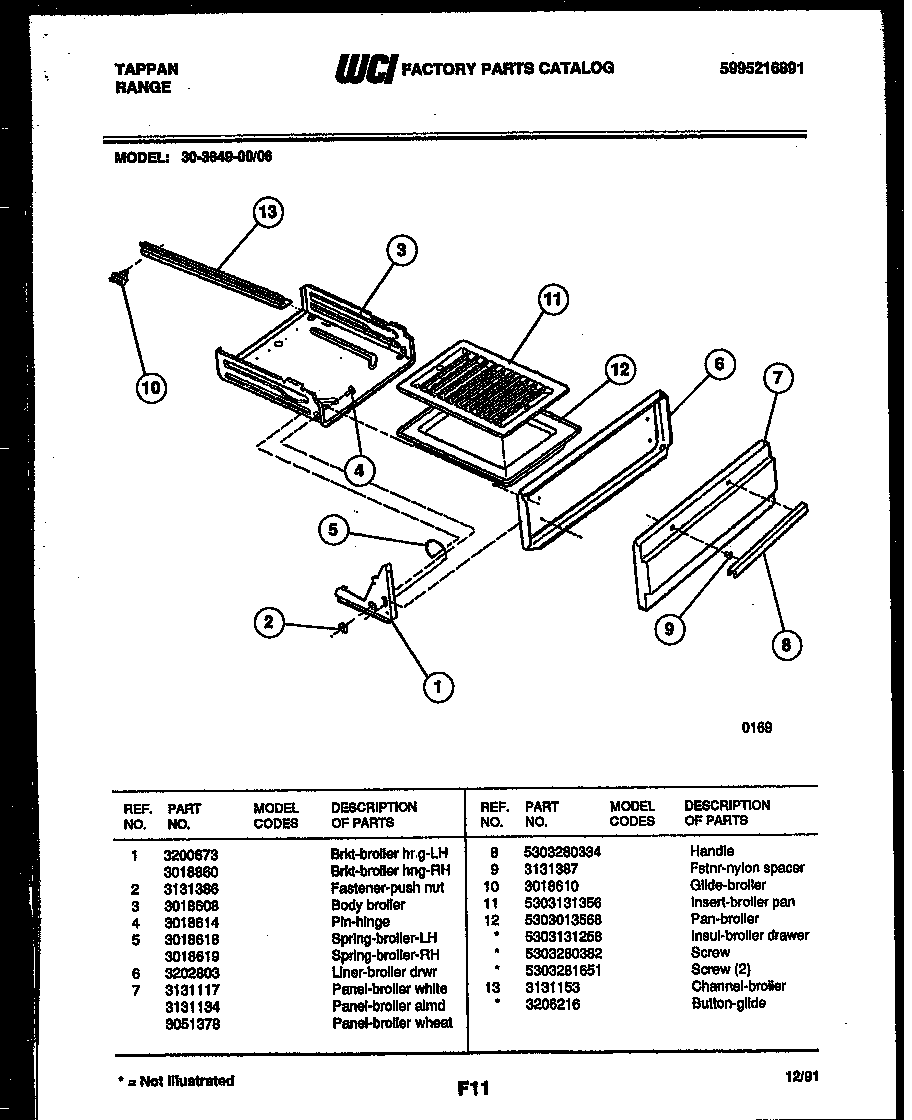 Broiler drawer parts