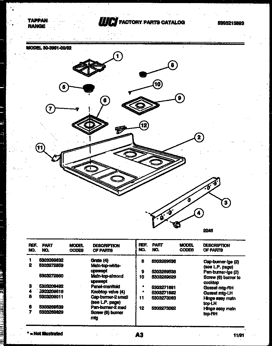 COOKTOP PARTS