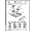 Tappan 30-3991-00-02 cooktop parts diagram