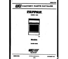 Tappan 30-3981-23-02 cover page diagram
