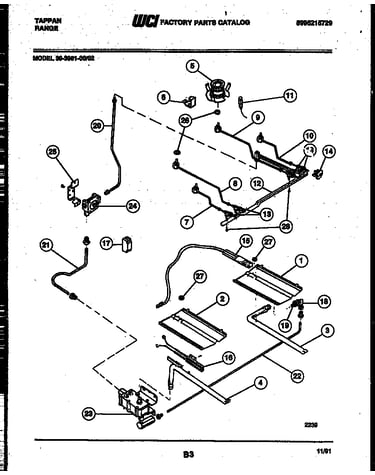 Burner, manifold and gas control
