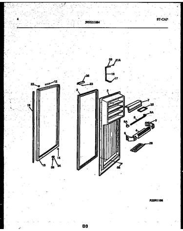 Refrigerator door parts