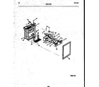 Tappan 95-2491-00-01 ice door, dispenser and water tank diagram
