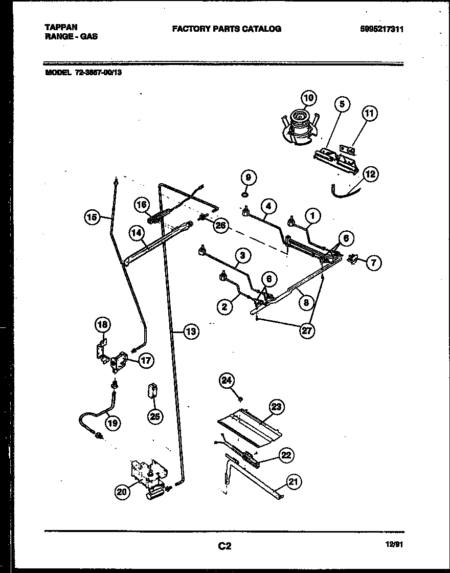 BURNER, MANIFOLD AND GAS CONTROL