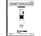 Tappan 72-3651-00-01 cover page diagram