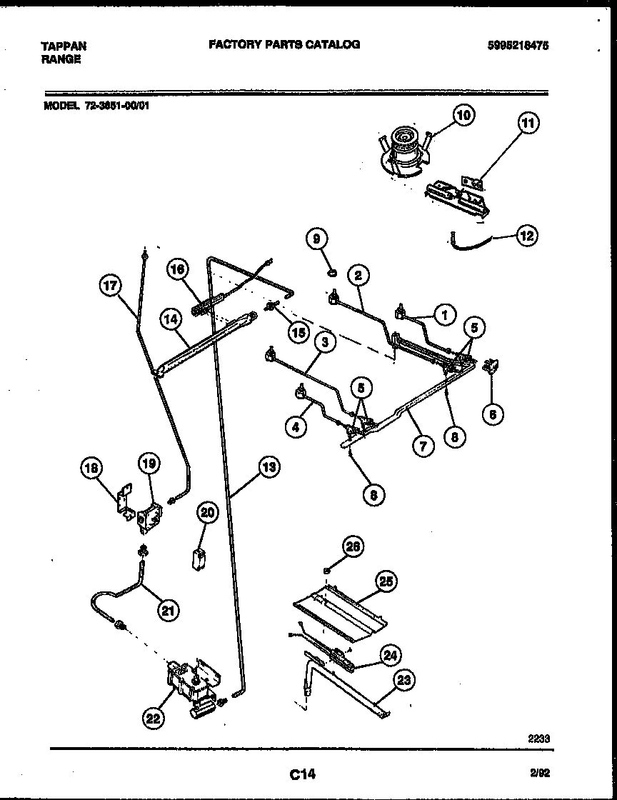 BURNER, MANIFOLD AND GAS CONTROL