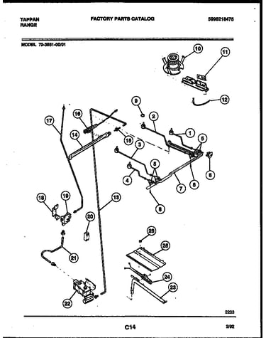 Burner, manifold and gas control