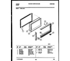 Tappan 72-3981-00-01 upper oven door parts diagram