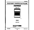 Tappan 30-3851-00-04 cover page diagram