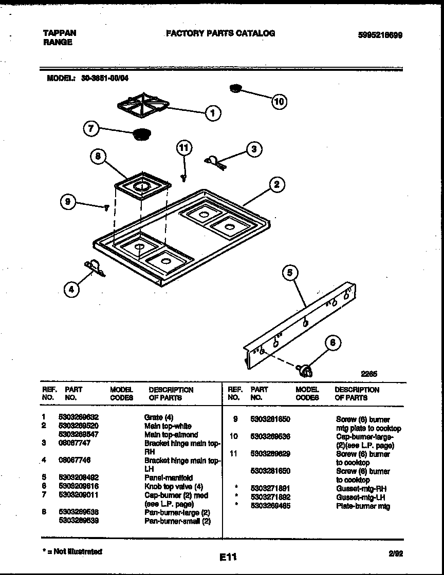 Cooktop parts