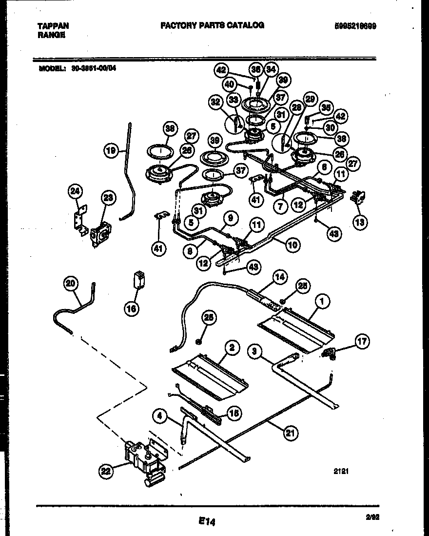 Burner, manifold and gas control