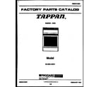Tappan 36-3281-00-01 cover page diagram