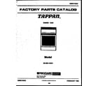 Tappan 36-3061-23-01 cover page diagram