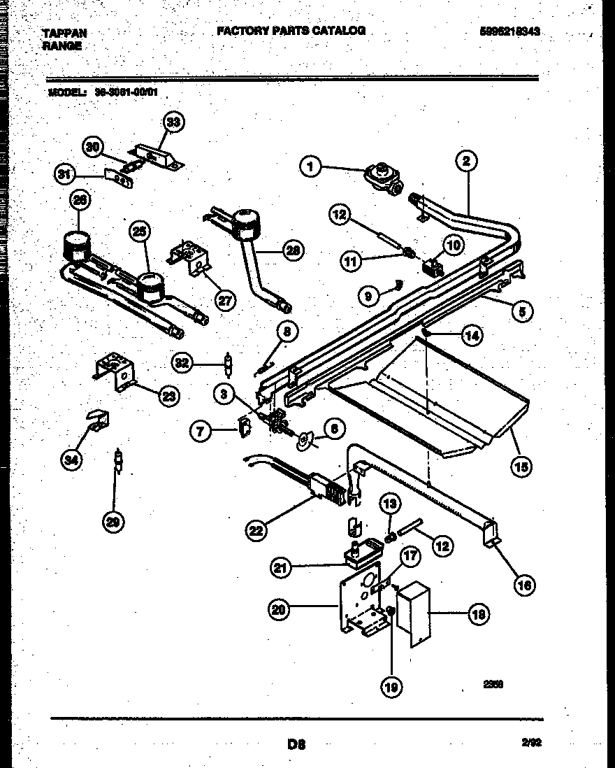 BURNER, MANIFOLD AND GAS CONTROL