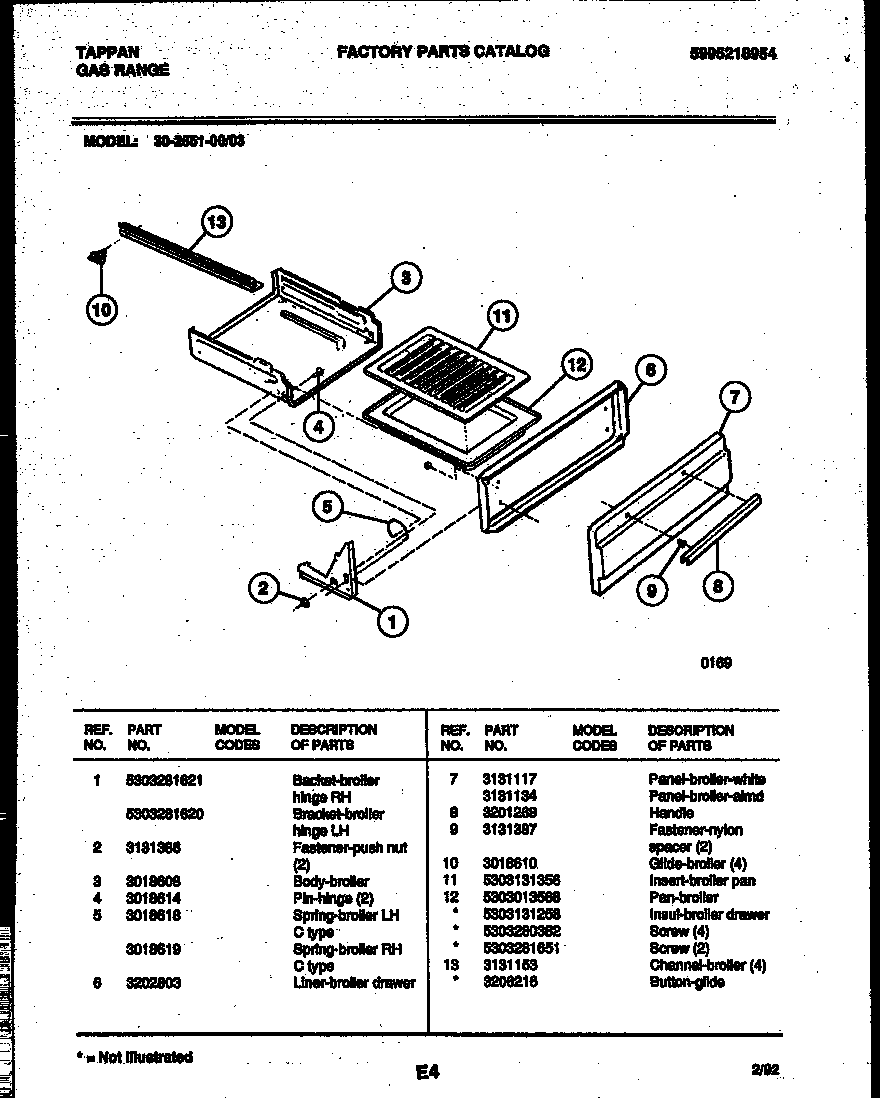 BROILER DRAWER PARTS