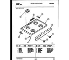 Tappan 30-1049-23-06 cooktop parts diagram