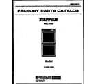 Tappan 11-2439-00-04 cover page- text only diagram