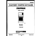 Tappan 73-3951-23-01 cover page diagram