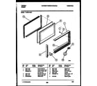 Tappan 73-3951-23-01 upper oven door parts diagram