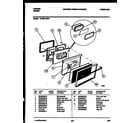 Tappan 73-3951-23-01 lower oven door parts diagram