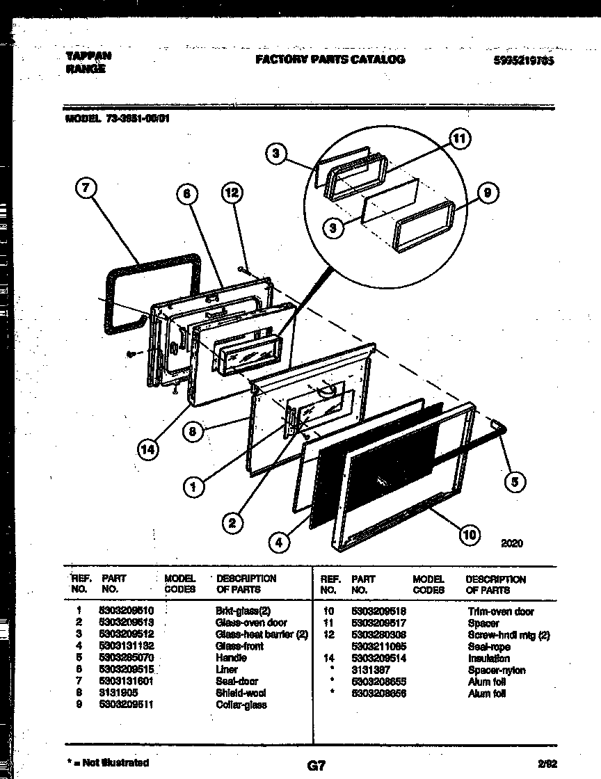 Lower oven door parts