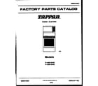 Tappan 77-4950-00-03 cover page diagram