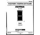 Tappan 57-2709-00-06 cover page- text only diagram