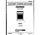 Tappan 31-2239-00-06 cover page diagram