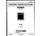 Tappan 11-1159-00-04 cover page- text only diagram