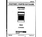 Tappan 31-2759-23-05 cover page diagram