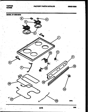 Cooktop and broiler parts