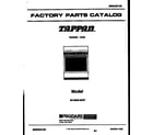 Tappan 30-3649-00-07 cover page diagram