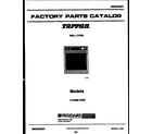 Tappan 12-2299-10-05 cover page- text only diagram