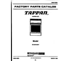 Tappan 30-2549-23-07 cover page diagram